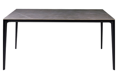 In Out - Sintered Stone and Gray Aluminum Table 160cm