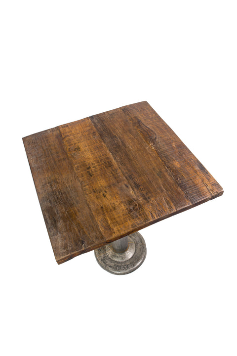 Manhole - Bistro Table In Wood And Metal Base - 4 People