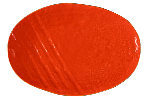 Mediterraneo - Large Orange Oval Tray