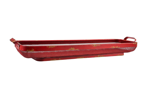 Novita home_GS-235_Network - cesta lunga con manici vintage red in ferro_1