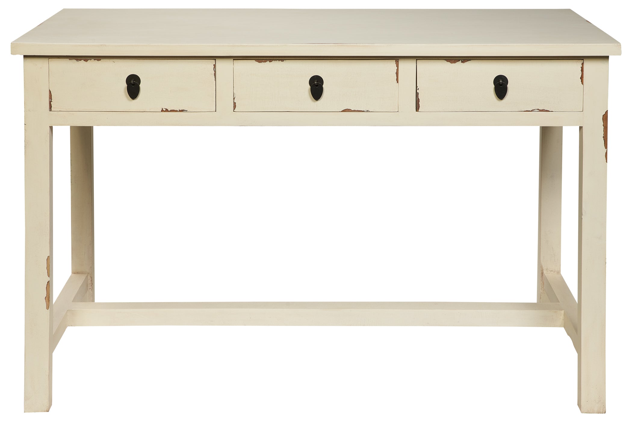 Fuji - scrivania 3 cassetti in legno bianco – Novità Home