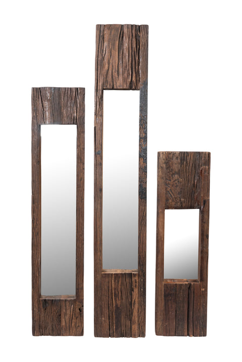 Novita home_N-372_Specchio rettangolare in legno di recupero - set 1/3_1