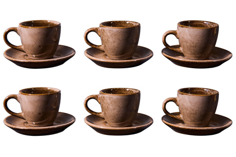 Baltico - Coffee cup with brown saucer