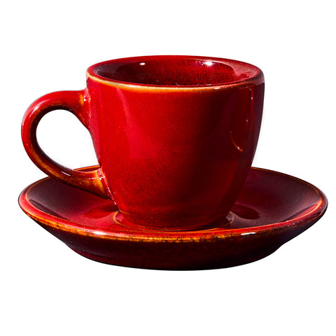 Baltico - Tazzina Caffè con Piattino Rosso