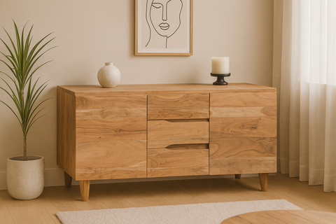 Maui - credenza 3 cassetti 2 sportelli