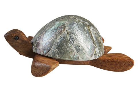 Turtle - Porta Tea Light Carapace In Abalone