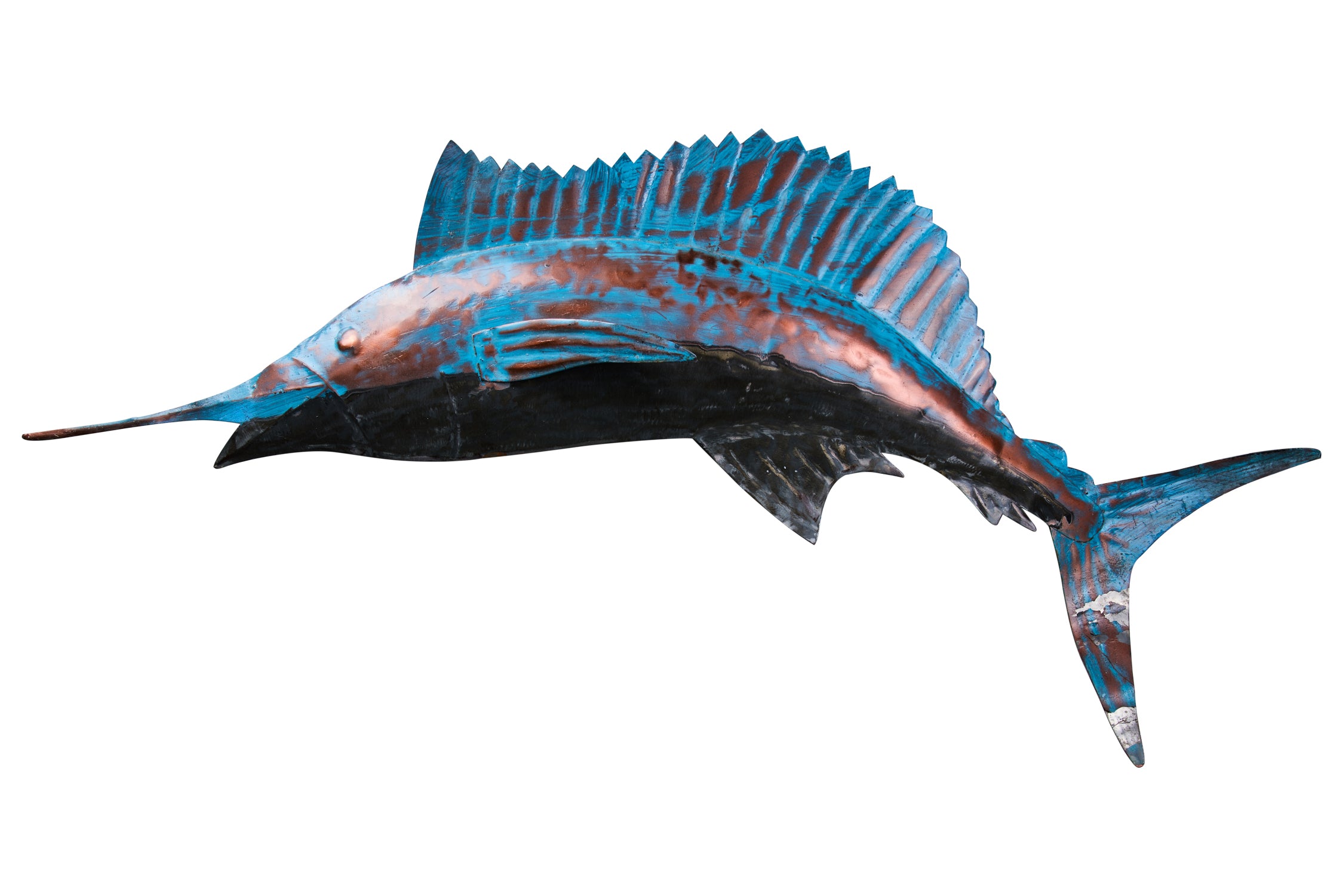 Novità Home Decor - Pesce Marlin Scultura In Ferro