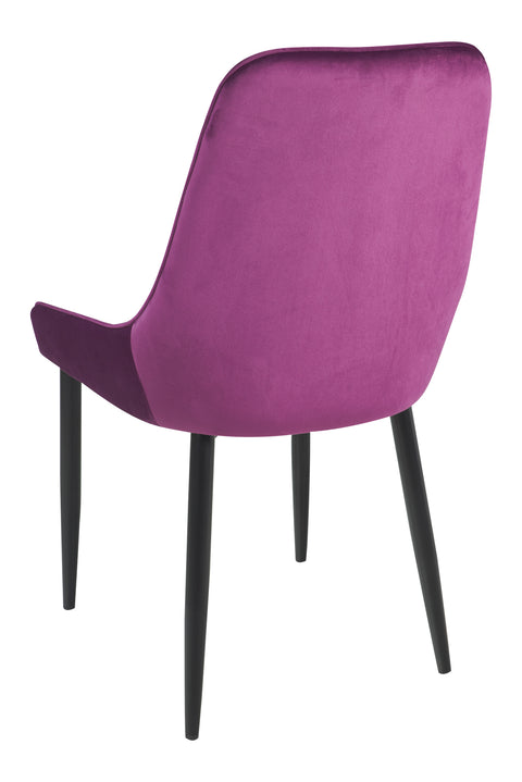 Elizabeth - Sedia In Velluto Aubergine