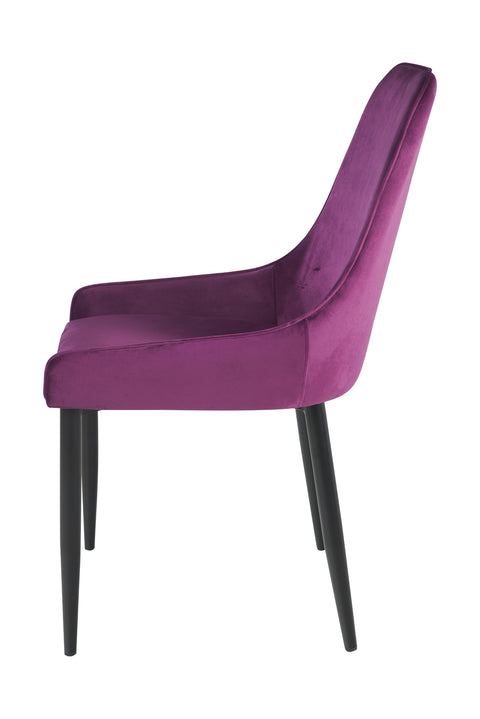 Elizabeth - Sedia In Velluto Aubergine