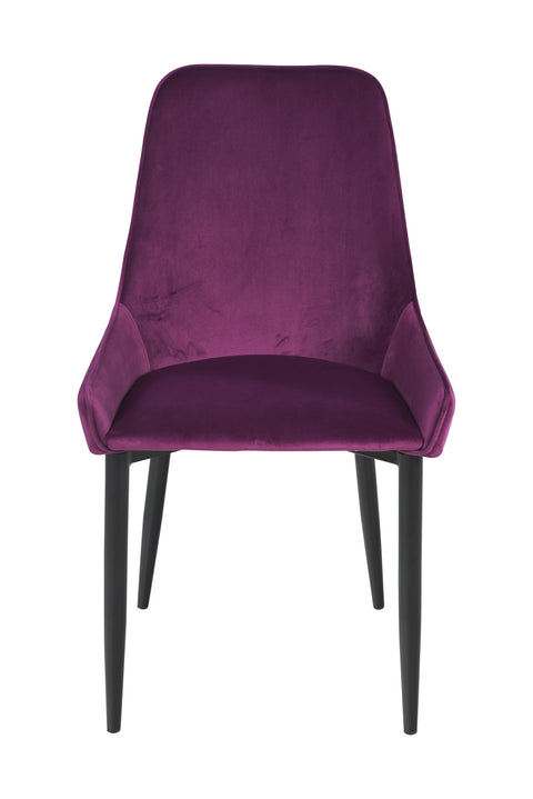 Elizabeth - Sedia In Velluto Aubergine