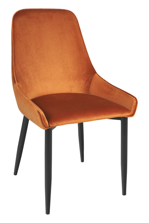 Elizabeth - Sedia In Velluto Caramel