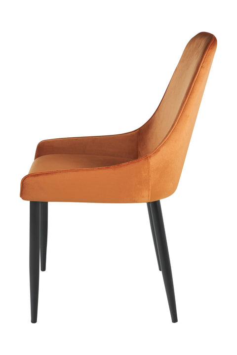 Elizabeth - Sedia In Velluto Caramel