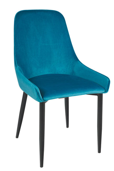 Elizabeth - Sedia In Velluto Ottanio