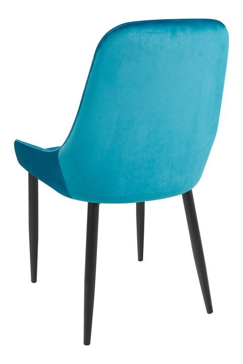 Elizabeth - Sedia In Velluto Ottanio