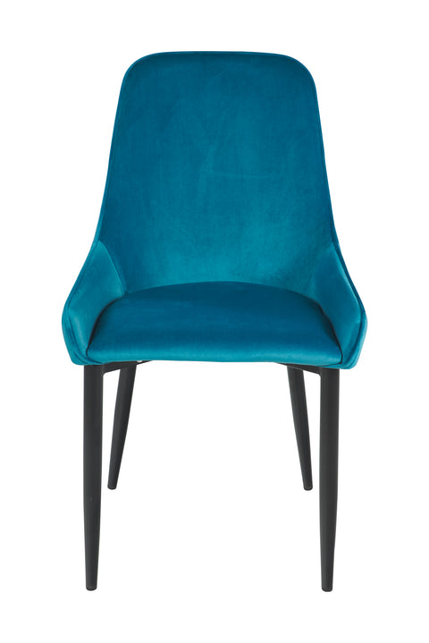 Elizabeth - Sedia In Velluto Ottanio