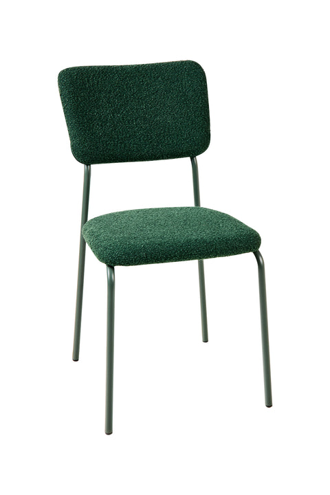 Amelia - Sedia Verde Con Gambe Metallo In Verde