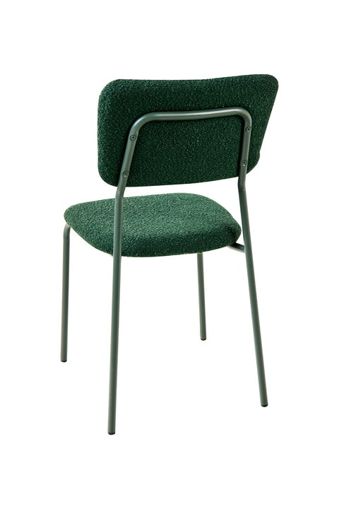 Amelia - Sedia Verde Con Gambe Metallo In Verde