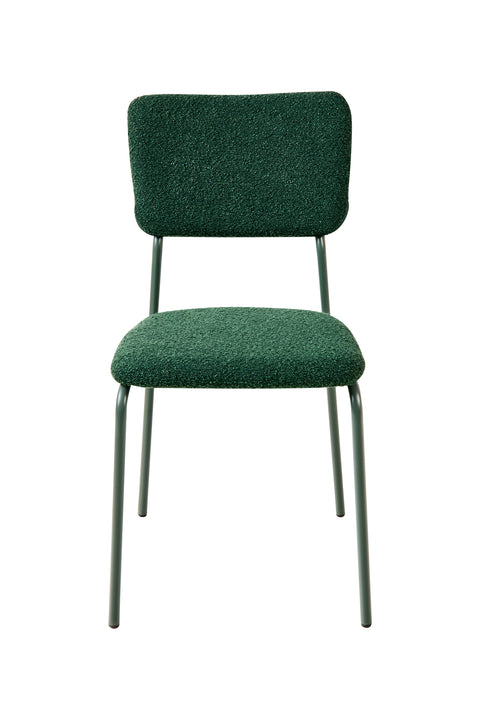 Amelia - Sedia Verde Con Gambe Metallo In Verde