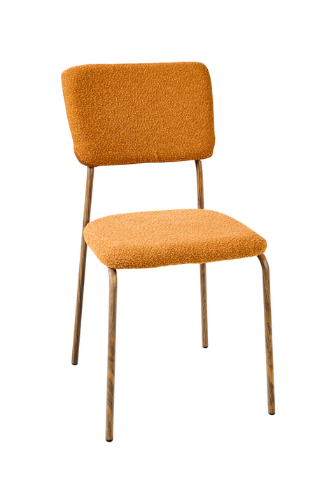 Amelia - Sedia Arancione Con Gambe Metallo Arancio