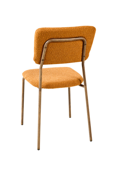 Amelia - Sedia Arancione Con Gambe Metallo Arancio