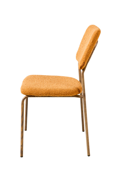 Amelia - Sedia Arancione Con Gambe Metallo Arancio