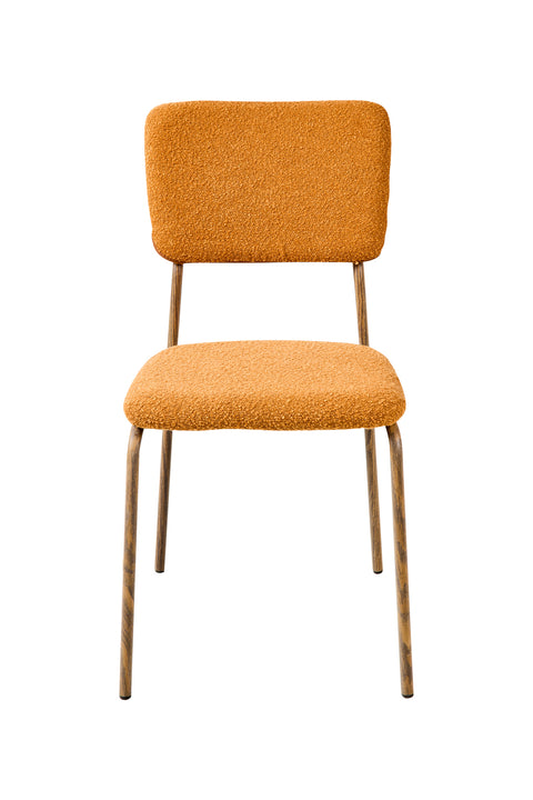Amelia - Sedia Arancione Con Gambe Metallo Arancio