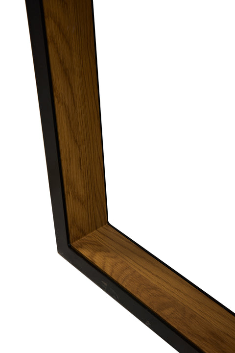 Hobart - Tavolo Pranzo Con Gambe Ferro E Legno Assemblato