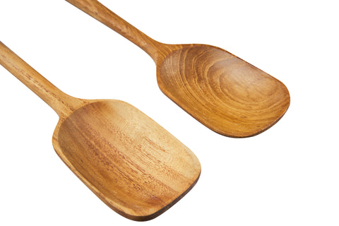 Útil - Juego de cucharas cuadradas para servir, 1/2 longitud, 23 cm