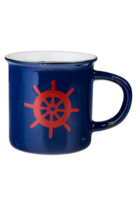 Sapore Di Mare - Mug Grande Blu Timone Rosso Caldo Tea