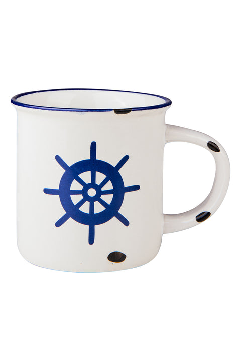 Sapore Di Mare - Mug Grande Bianca Timone Blue Caldo Tea