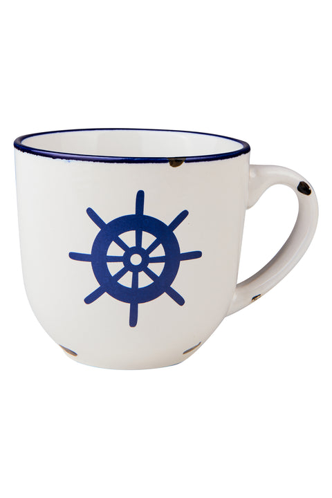 Sapore Di Mare - Tazza Bianca Timone Blue Caffellatte