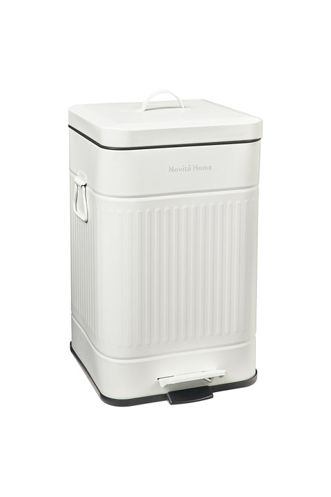 Daily Trash - 20L Square Matt White Bin