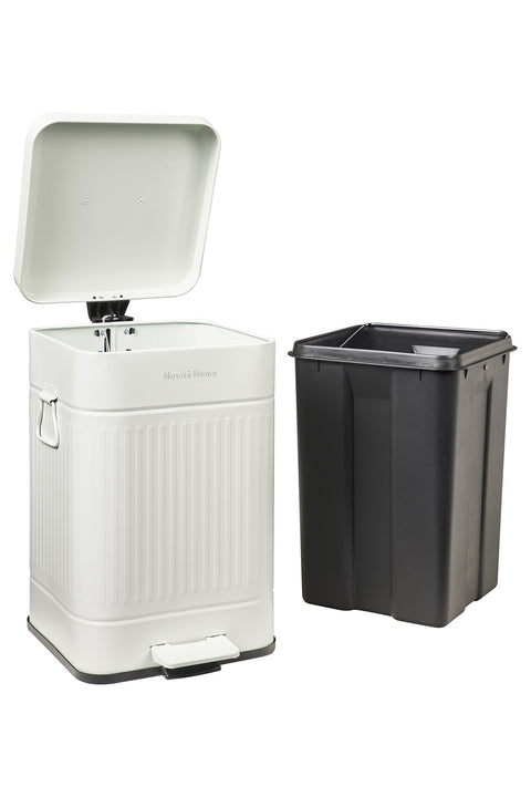 Daily Trash - 20L Square Matt White Bin