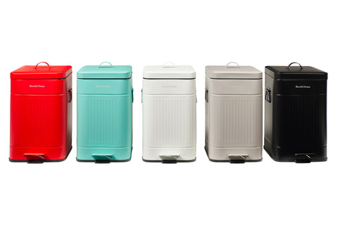 Daily Trash - 20L Square Matt White Bin