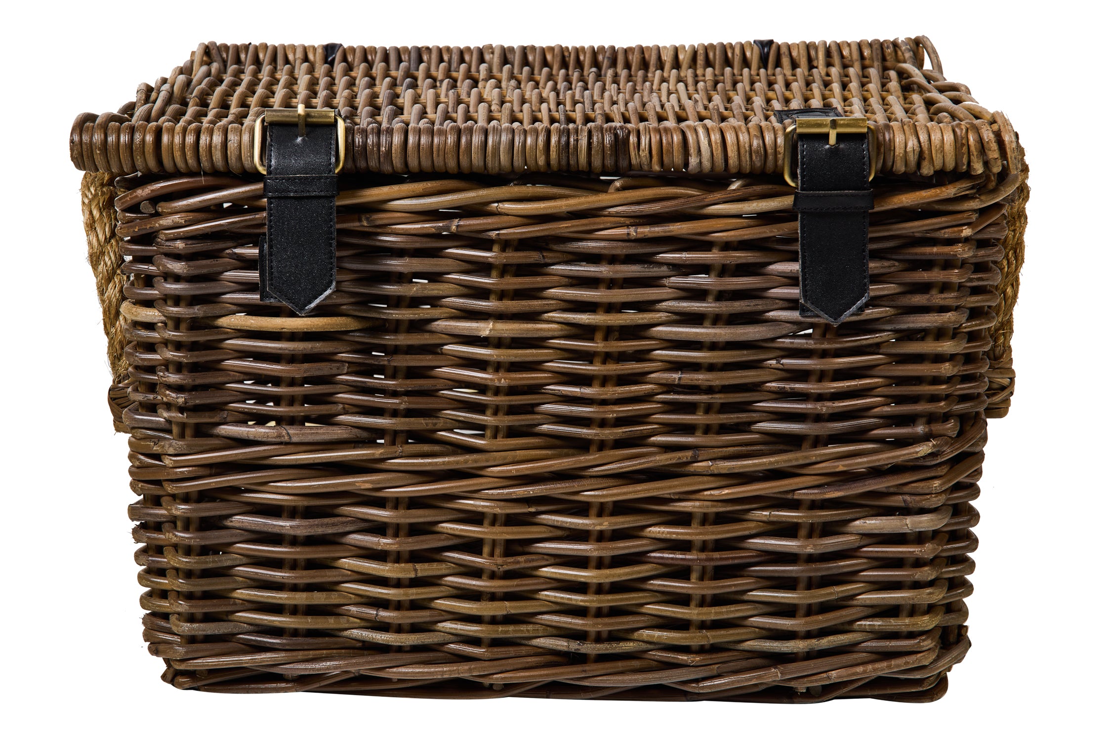 Novità Home Panier - Cesta Bauletto Con Lacci In Pelle