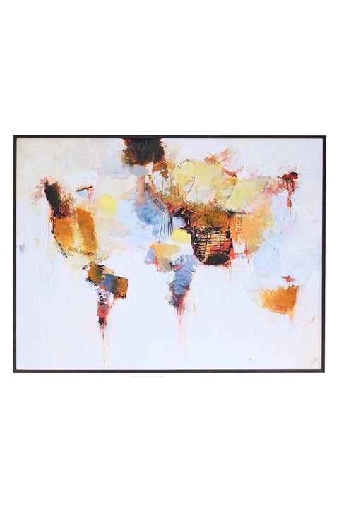 Galería - Lienzo pintado enmarcado de todo el mundo