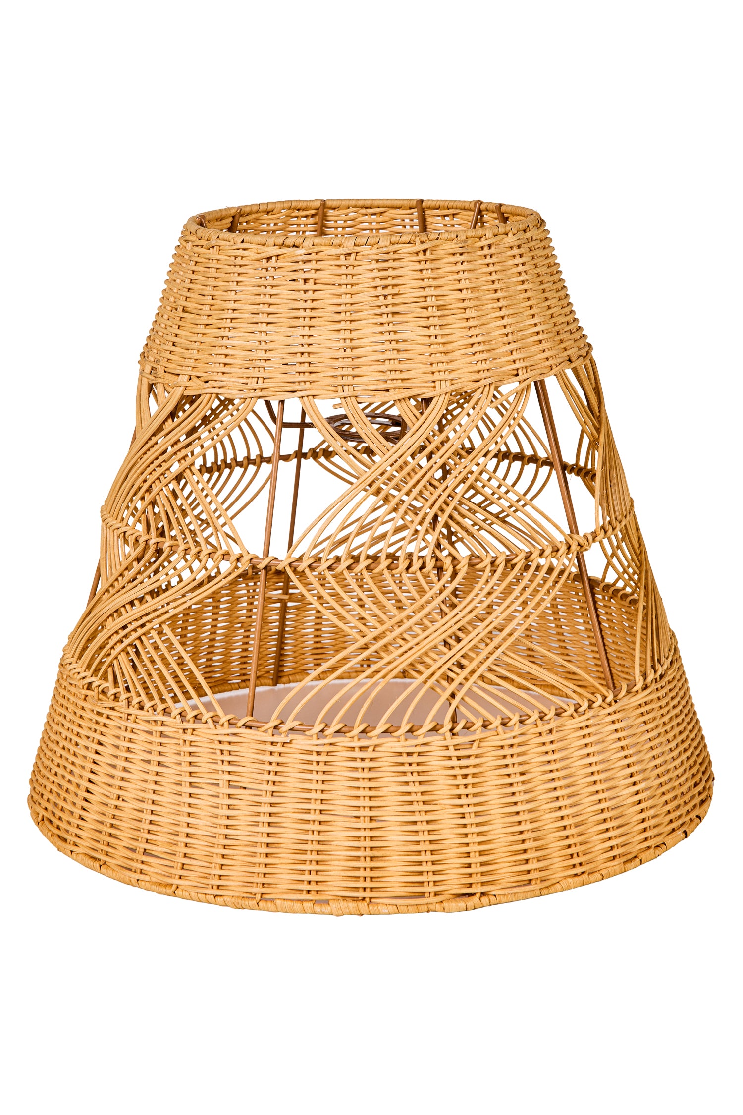 Novità Home Lumiere - Cappello Lampadario Cilindro Medio Midollino Naturale