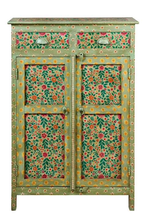 Frida - Aparador Flores Tres Puertas Tres Cajones Pintado a Mano