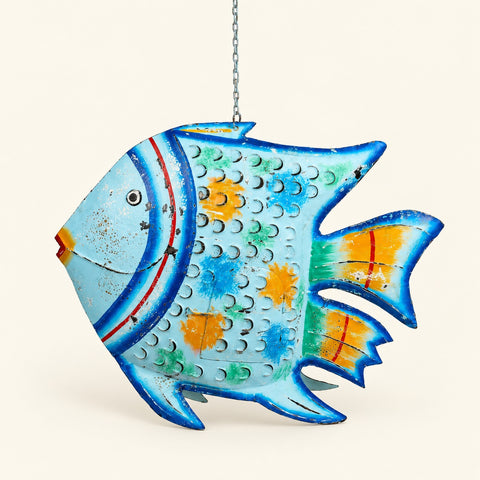PESCE DA APPENDERE P.TA CANDELE AZZURRO – sfondo avorio