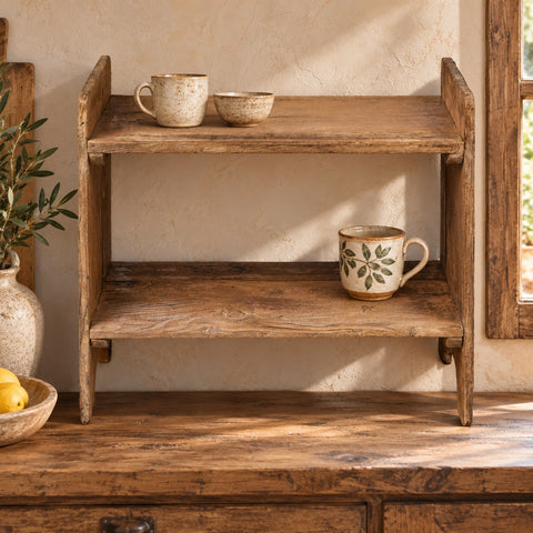 MENSOLA RUSTICA LEGNO RECUPERATO MISURE ASS.TE – ambientazione