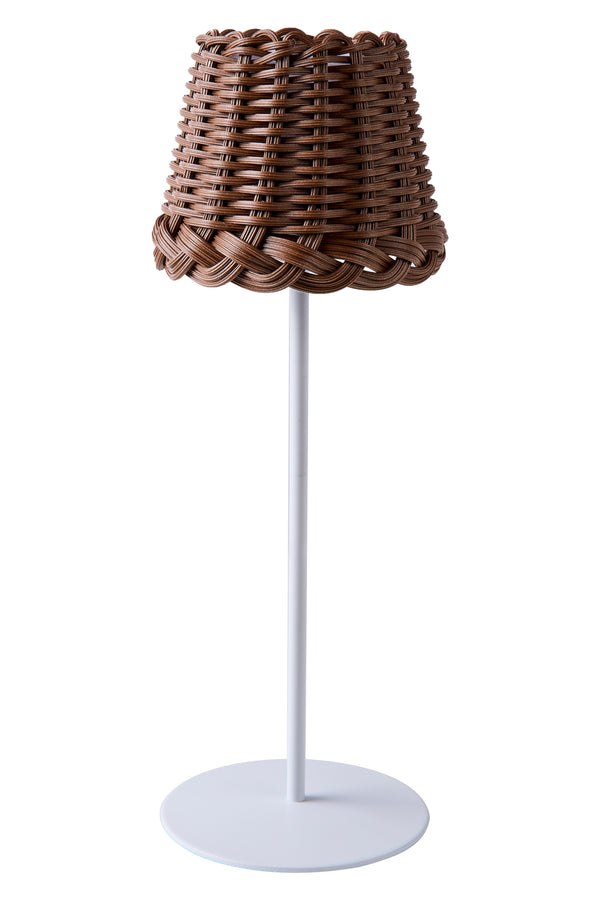 Svampitella - Sombrero marrón Abat Jour Touch con base blanca