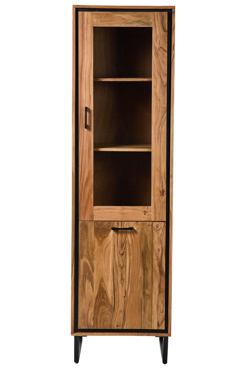 Farley - Tall Display Cabinet 1 Glass Door 1 Closed Door