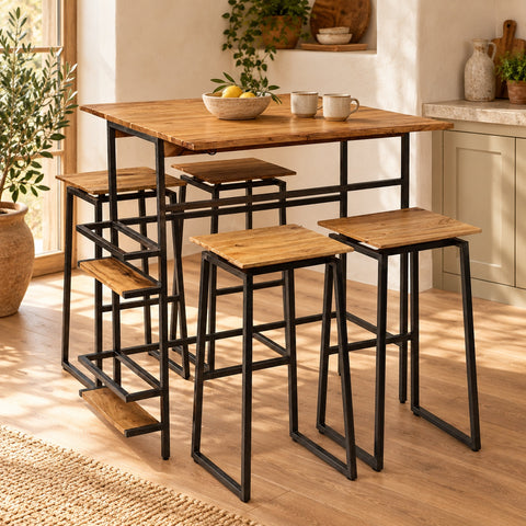 SET TAVOLO BAR CON 4 SGABELLI – ambientazione
