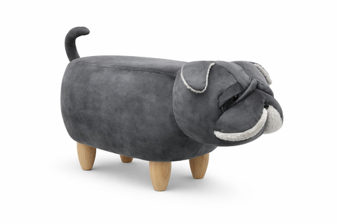 Pouffotto imbottito pelle sintetica - beagle