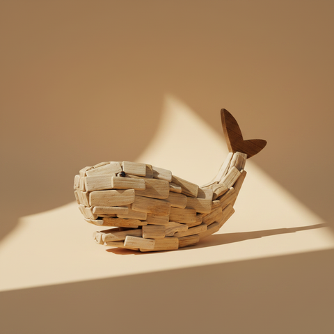 Balena Driftwood - Sfondo Neutro