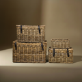 Bauli rattan sfondo taupe