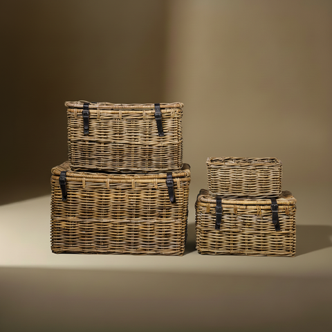 Bauli rattan sfondo taupe