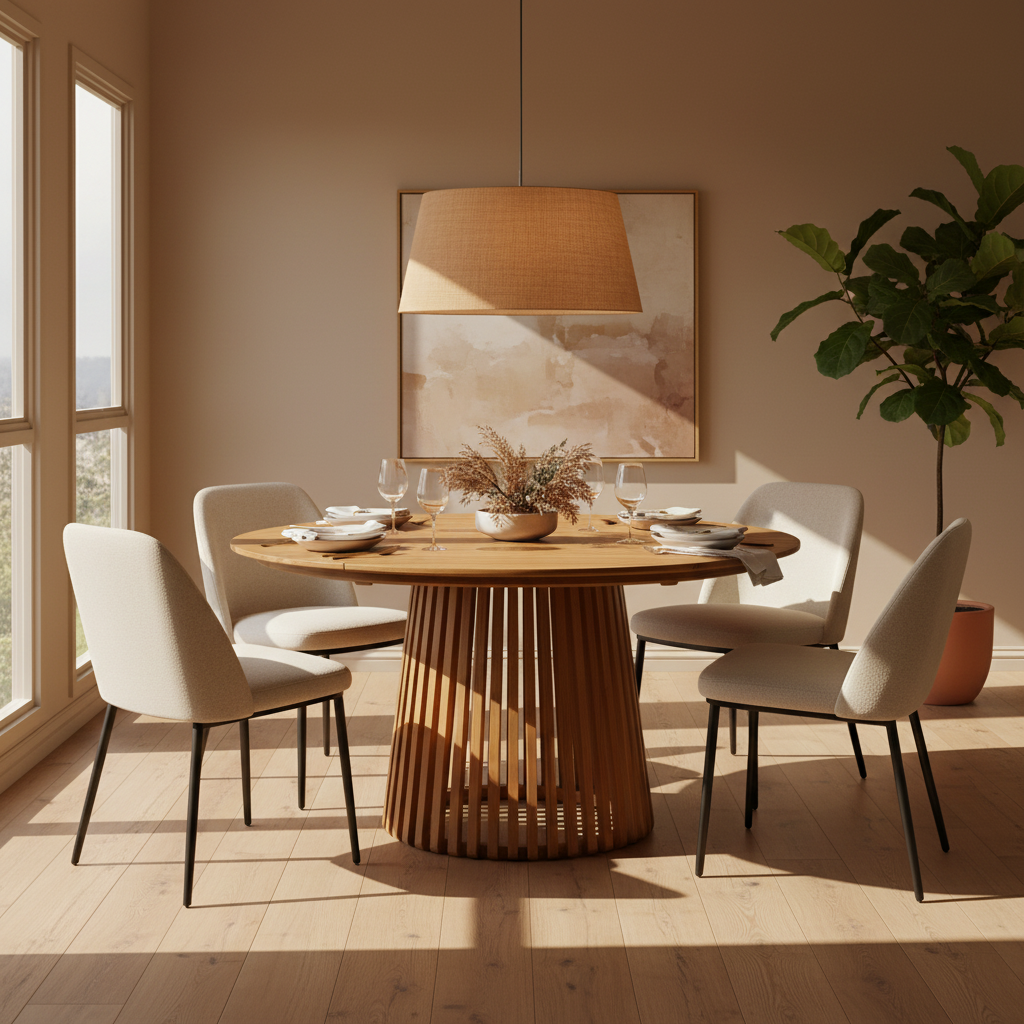 Belfast Tavolo Rotondo Teak - Lifestyle