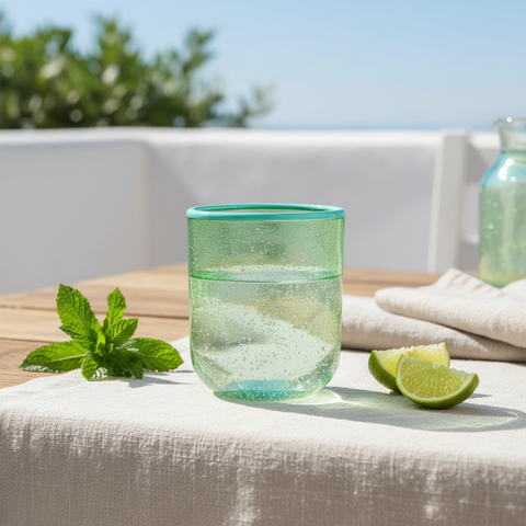 Bicchiere Vetro Verde - Lifestyle v2