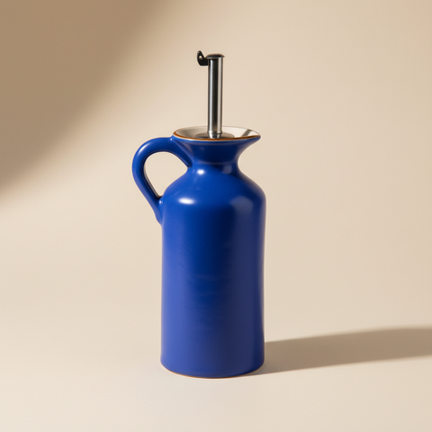 Bottiglia Olio Blu - Sfondo Neutro